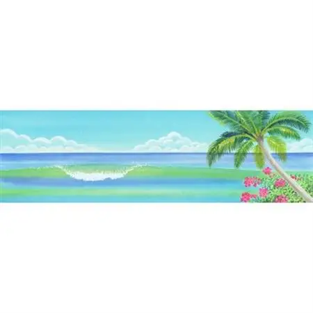 栗乃木ハルミ版画額装品「surf green」【1423313】