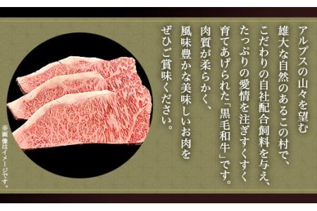 国産信州和牛ロース ステーキ用600ｇ（1枚200g×3枚入り）