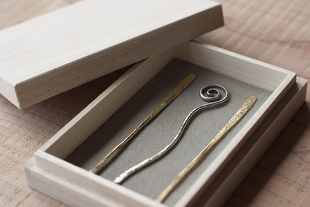 【金属工芸作品】芽と早蕨のフルーツピックセット