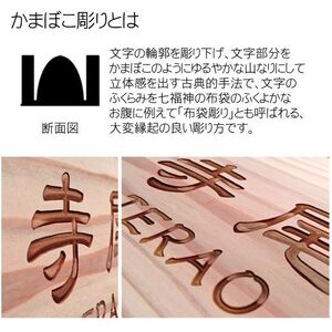 木製かまぼこ彫り表札 正方形 (18cm×18cm×3cm・1枚) ふるさと納税 福知山市 表札 木製 木彫り かまぼこ彫り 木工 木製品 オーダーメイド 【fc-ZG003】【天法株式会社】