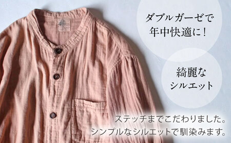 草木染 gauze shirt 桜鼠色（さくらねずいろ）Lサイズ ガーゼシャツ / シャツ 大人 洋服 ファッション ギフト 贈答 プレゼント / 大村市 / いすといすと～天然染料染物店～ISTIST[ACZW018]