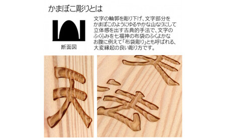 木製かまぼこ彫り看板 小 (30cm×10cm×1.5cm・1枚) ふるさと納税 福知山市 表札 木製 木彫り かまぼこ彫り 木工 木製品 オーダーメイド 【fc-ZG015】【天法株式会社】