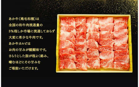 あか牛カルビ焼き肉セット あか牛バラカルビ 400g あか牛のたれ 200ml付き