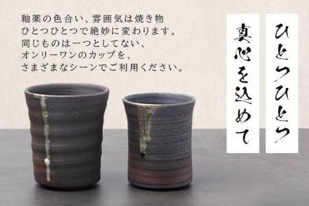 【向山窯】 フリーカップ／ペアカップ【日本三大秘境の椎葉焼】陶芸 陶芸品 陶器 ペアカップ プレゼント ギフト 一点物 MK-19