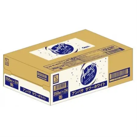 アンバササワーホワイトfromQoo　350ml缶×24本_飲料・ドリンク 炭酸飲料 ジュース _【1484178】