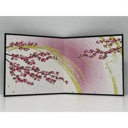 清須市屏風専門店のミニ屏風(桜)_雑貨・日用品  家具・インテリア _【1139779】