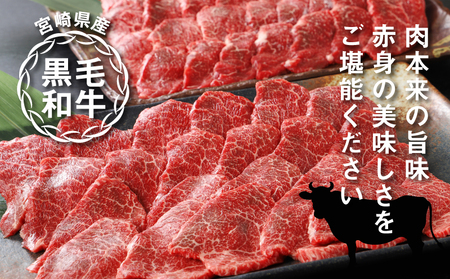 宮崎県産黒毛和牛 赤身焼肉用800gと焼肉のたれセット  K16_0008_1
