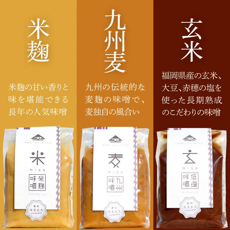 創業100年の伝統の味「ヱビス味噌」食べ比べセット【A5-467】