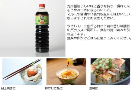 宮崎醤油1L ５本セット [マルミヤ本店 宮崎県 日向市 452060979]