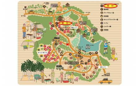 宿泊券 三国山キャンプ場 オートサイト・テントサイト 7泊分宿泊券 [津幡町役場 石川県 津幡町 28am0011]