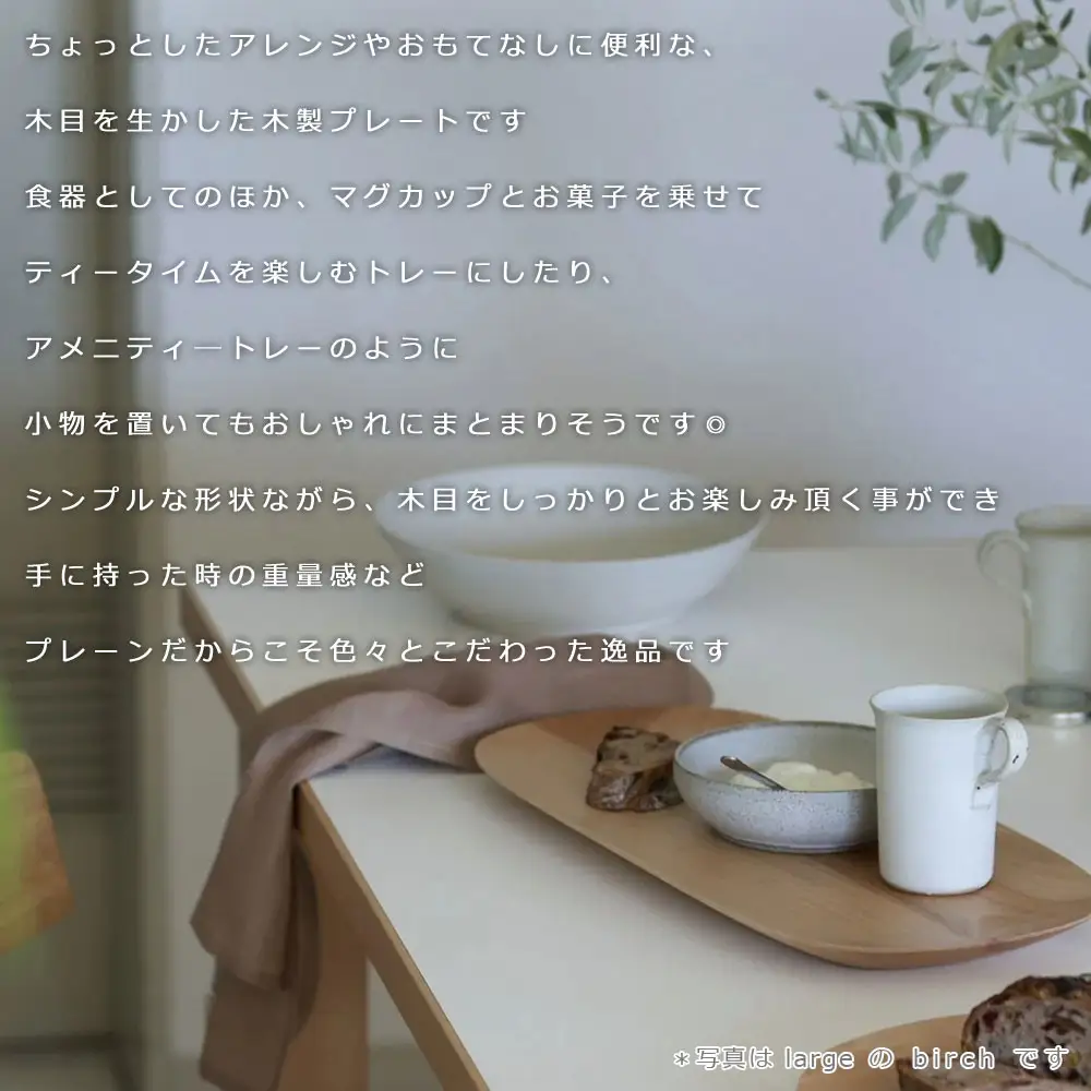 Plain plate -  large　SASAKI【旭川クラフト(木製品/木のトレー)】プレーンプレート / ササキ工芸【walnut】_03473