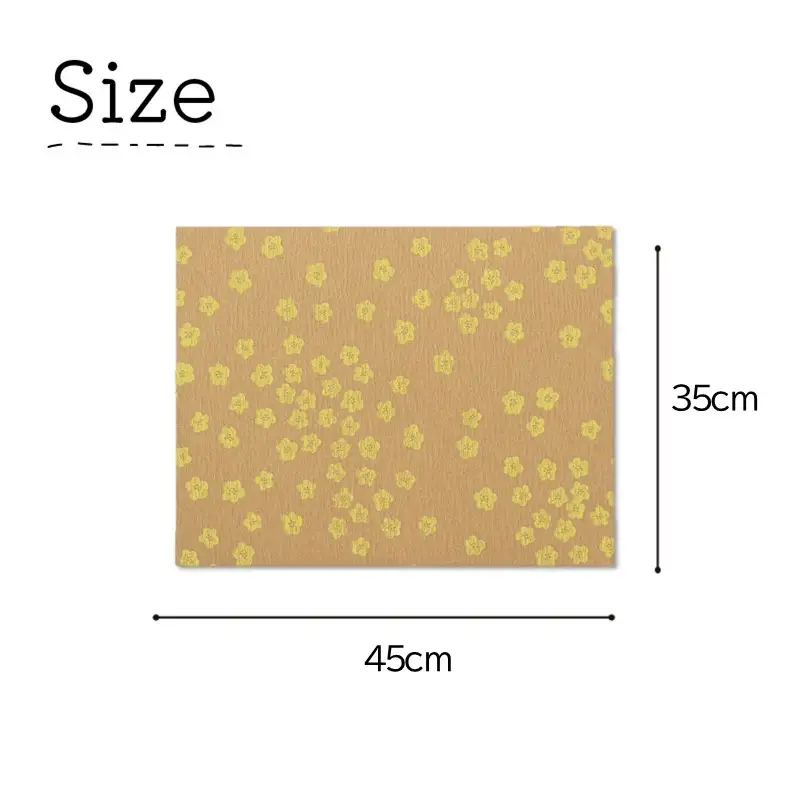 テーブルマット フラワーズ ホワイト＆イエロー 8枚入り(30360)【021E-012】