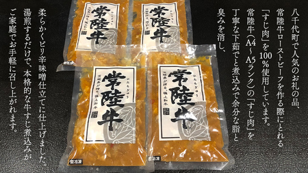 【茨城県共通返礼品】やわらか 常陸牛 すじ 煮込み 250g × 6パック (計 1500g ) 牛すじ 牛すじ煮込み 牛肉 和牛 ふるさと納税 10000円 おかず 惣菜 [AU090ya]