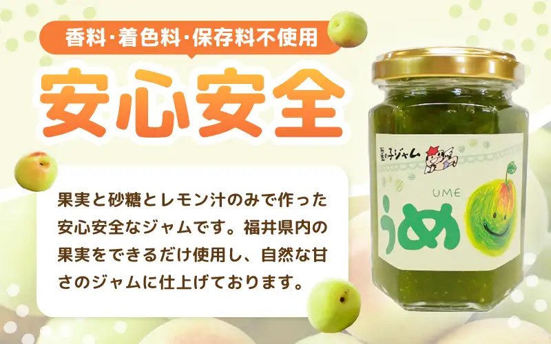 【先行予約】【福井県産】フルーツを使った ジャム 3種セット（梅ジャム 苺ジャム いちじくジャム）【2026年6月下旬以降順次発送予定】[m03-a019]