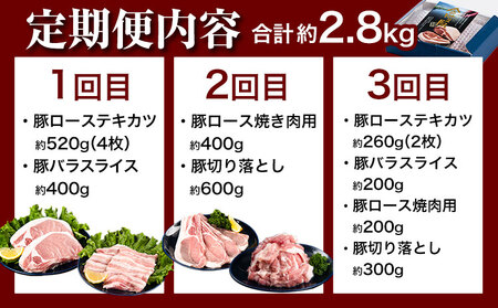 【3回定期便】阿波の金時豚4種詰合せ2.8kg 
