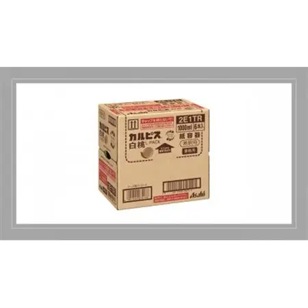 「カルピス(R)白桃 Lパック」 紙容器 1000ml×6本_飲料・ドリンク  ジュース _【1487358】