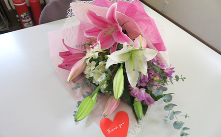 母の日 ギフト用 ユリ ミックス 花束（合計15～20輪） 植物 フラワー 花 F23R-788