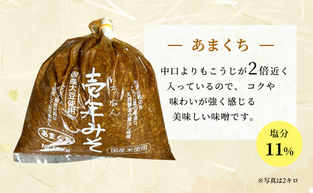 壱年みそ あまくち5キロ 米こうじ 手造り 壱年味噌 伝統食品 豆造 甘酒 塩こうじ 丸大豆 国産 米 発酵 完熟 