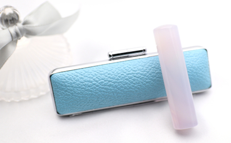 【 宝石印鑑 】ラベンダーメノウ12mm　? そらのハンコ工房 ?