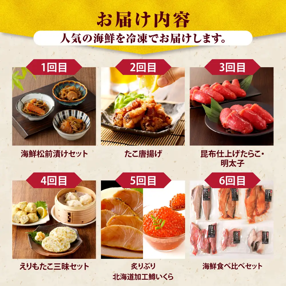 定期便 R8.半年間お届け便！えりも海鮮お楽しみコース