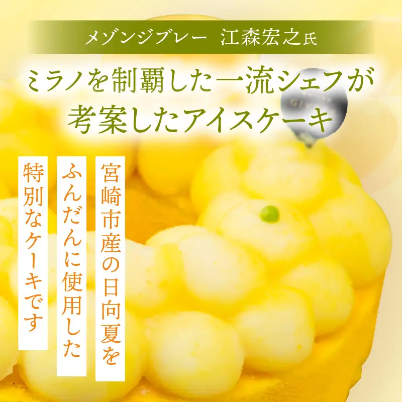 【江森宏之シェフ考案】宮崎市産日向夏のアイスケーキ 日向夏 ケーキ アイス
