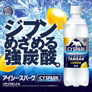【強炭酸】 カナダドライ(CANADA DRY) コカ・コーラ アイシー･スパーク レモン 490ml×24本 ※離島への配送不可