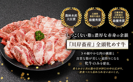 【最短7日以内発送】 神戸ビーフ 神戸牛 牝 上カルビ 焼肉 500g 川岸畜産 冷凍 肉 牛肉 すぐ届く お肉 和牛 食材 グルメ ブランド牛 日本産 国産 夕飯 晩御飯 夜ごはん