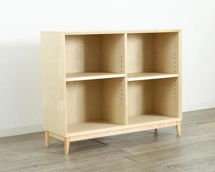 大川家具 レフライン 90cm シェルフ 本棚 天然木サクラ(バーチ)