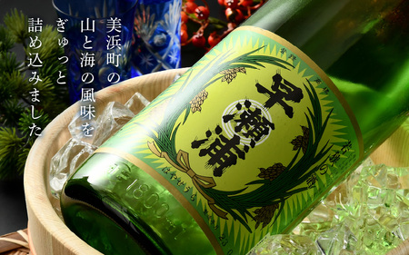 入手困難【早瀬浦】純米吟醸 さかほまれ 1800ml × 1本 ＆ 本醸造 1800ml× 1本 セット【飲み比べ 日本酒 地酒 福井 美浜 早瀬 フルーティ 男酒 硬水 ミネラル 希少 ご褒美 家飲み】[m16-b034]