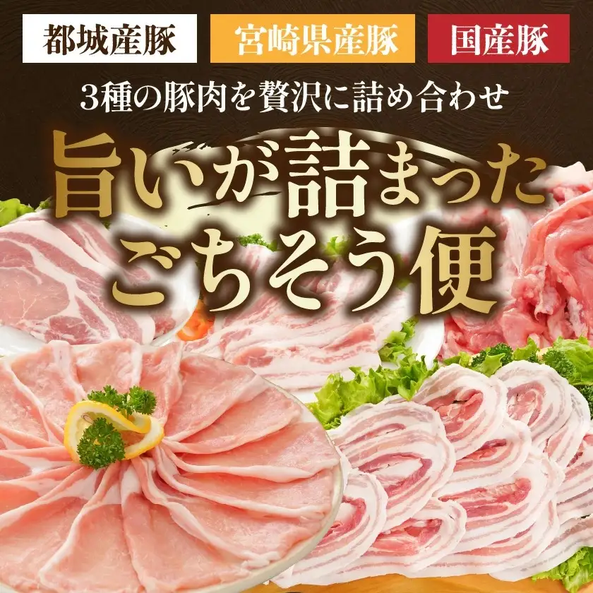 オール真空!豚肉バラエティ3.6kgセット〔MJ-8929〕_(都城市) 宮崎県産豚 前田さん家のスウィートポーク 真空パック 国産豚 豚肉 肉