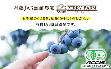 【2026年夏発送】ブルーベリー 数量限定 大粒 有機 無農薬 冷蔵 オーガニック 250g 4パック 1kg 千歳市産 【ベリーファーム】