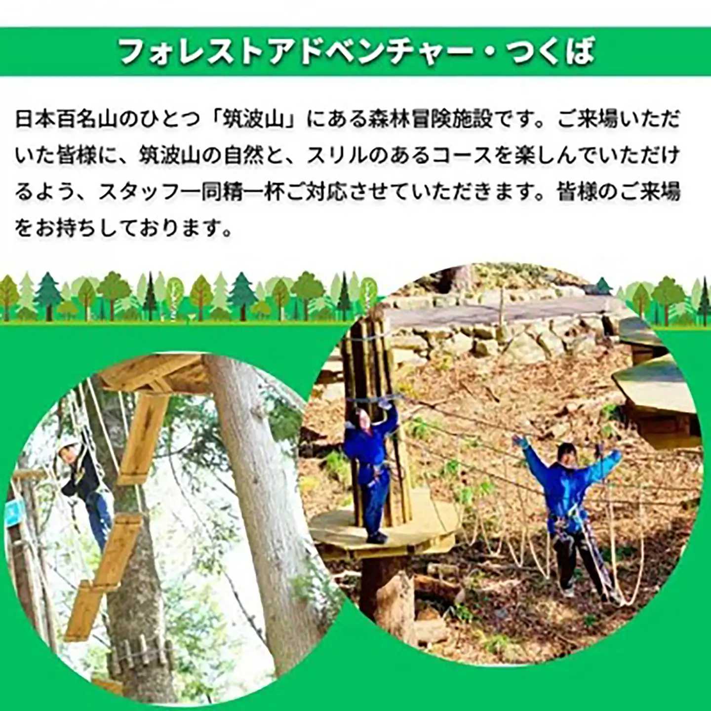 フォレストアドベンチャー・つくば＜アドベンチャーコース＞1名様体験チケット │ 体験チケット