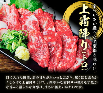 熊本 馬刺し 上霜降り・馬肉ユッケセット 2種類 各約200g 計約400g ユッケたれ たれ 生姜付き 合同会社トライウィン《90日以内に出荷予定(土日祝除く)》熊本県 菊池市 馬刺 刺身 馬肉 上霜降り トロ ユッケ たれ付き 生姜 小分け 個包装 冷凍 送料無料