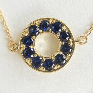 K18YG　サファイヤサークルブレスレット　K05127-H