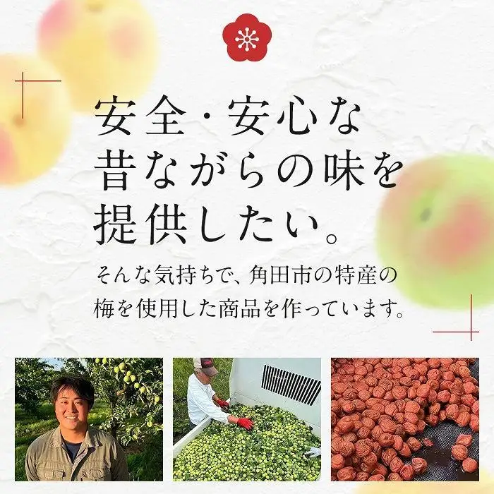 ＜訳あり＞宮城県角田産 【無添加】 まごころ 手作り 梅干し(800g) ｜ 梅干し
