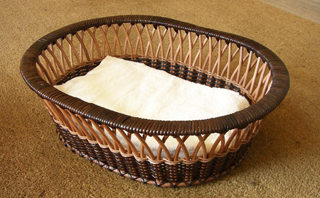 籐脱衣かご楕円 (ブラウン) FZ25-982