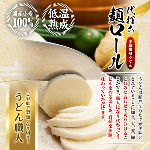 代打ち麺ロール (500g×4本・12人前) ＜つゆ付＞ セット 讃岐 うどん 小麦 麺 コシ 職人 体験 本場 常温 【man184】【こんぴらや販売】