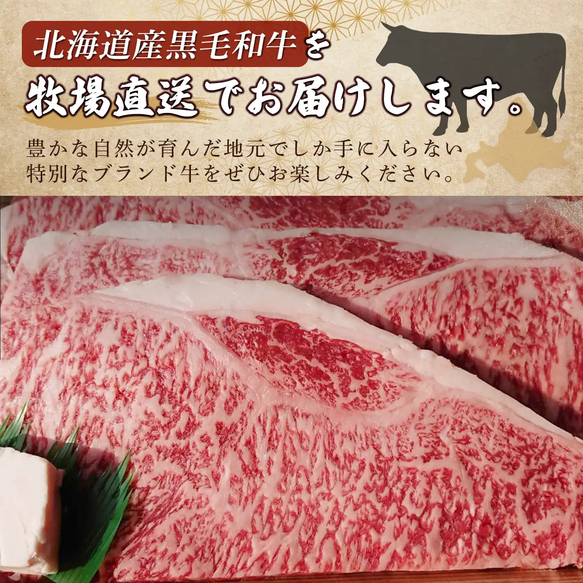 北海道産　牧場直送　サーロインステーキ200g×2 HOKQ005
