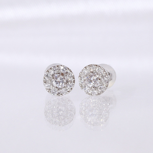 プラチナ 取り巻きダイヤモンドピアス 0.34ct  ピアス PT900 プラチナ ダイヤ 0.34ct 天然ダイヤモンド ジュエリー アクセサリー 山梨県 甲斐市 BQ-104