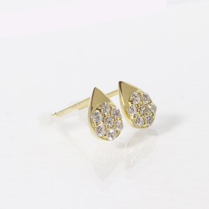 K18 しずくダイヤモンドピアス 0.14ct　ピアス ジュエリー アクセサリー K18 イエローゴールド ホワイトゴールド ピンクゴールド レディース ダイヤ0.07ct×2 カラット ダイヤモンド 山梨県 甲斐市 BQ-111