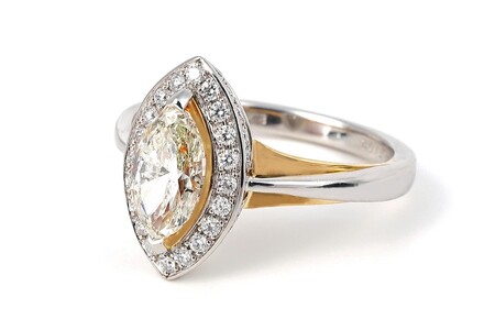 【ふるなび限定】【一点もの】ダイヤモンド（1.013ct）プラチナK18コンビリング　R90　K05146-H　FN-Limited-SP