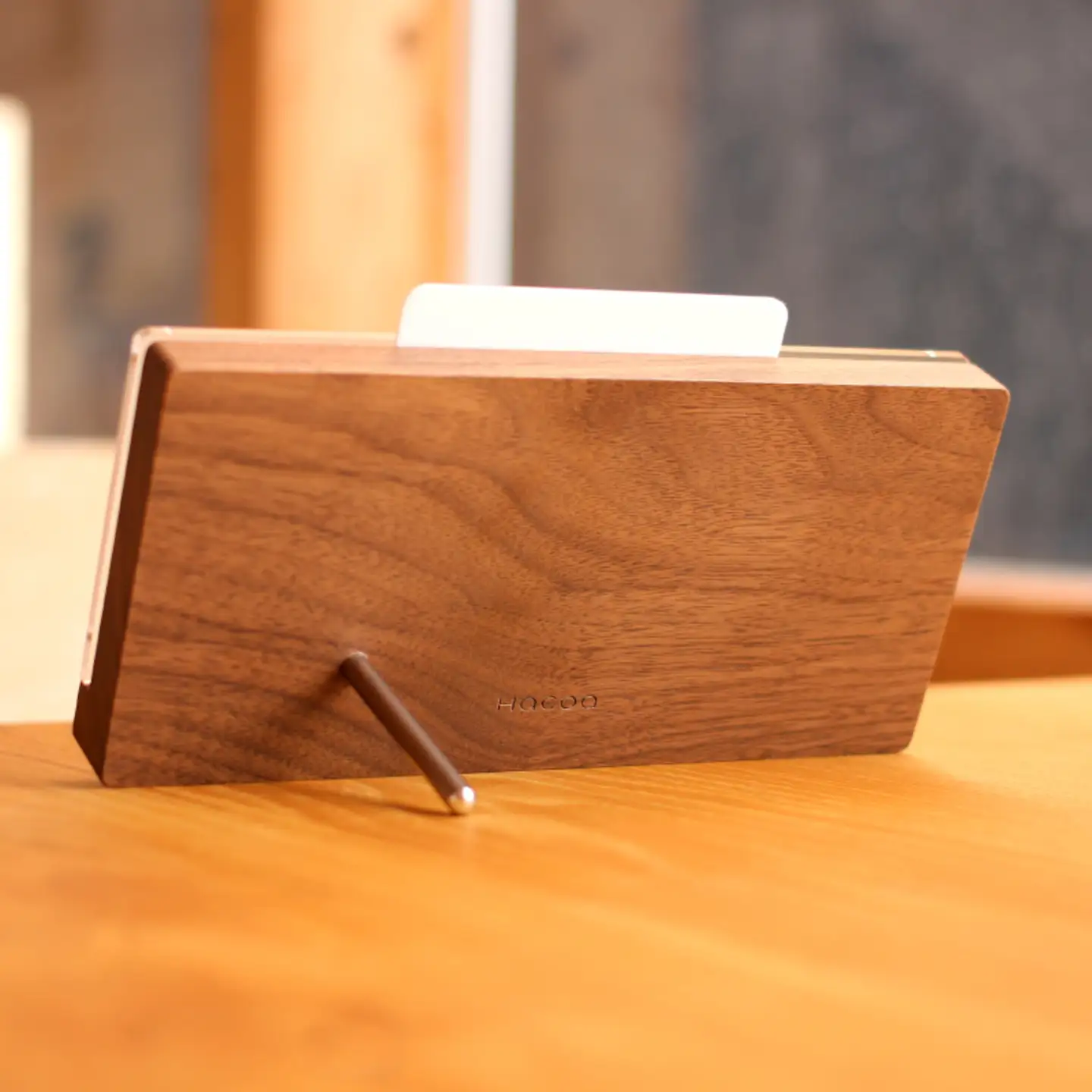 【Hacoa】木の経年変化を楽しむ卓上万年カレンダー ウォールナット 「Desk Calendar Eternal」