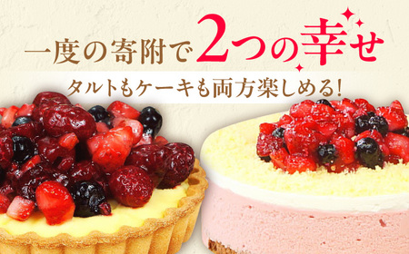ケーキ・タルトセット（苺のムースケーキ・ベリーベリータルト） / スイーツ[AFAK152]