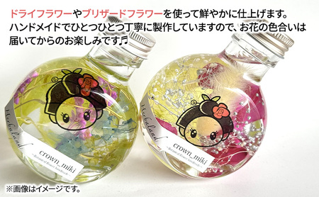 ハンドメイド 猫瓶 ハーバリウム2個セット おしまちゃん入り　ブリザーブドフラワー インテリア 雑貨 小物 手作業 世界に一つ ハンドメイド作品 かわいい 贈り物 置物 