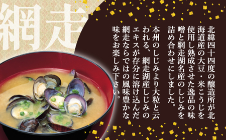 冷凍しじみと大地の味噌の詰合せ（網走湖産）【 ふるさと納税 人気 おすすめ ランキング しじみ 大地の味噌 味噌 大粒 詰め合わせ セット 北海道 網走市 送料無料 】 ABB036