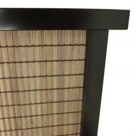土肥家具工芸の衝立 木簾91.5x112タイプ ブラックxダークブラウン 天然木無垢材の間仕切り家具_雑貨・日用品  家具・インテリア _【1481694】