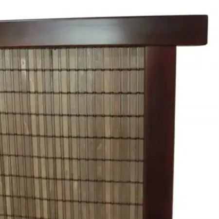 土肥家具工芸の衝立 木簾91.5x112タイプ ブラウンxダークブラウン 天然木無垢材の間仕切り家具_雑貨・日用品  家具・インテリア _【1481705】