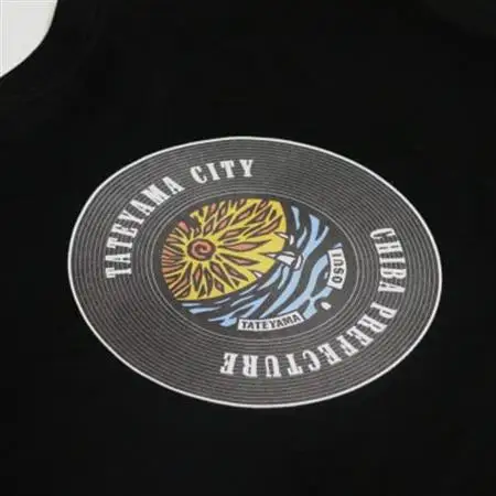 バックプリント 館山市 マンホールTシャツ 黒 Sサイズ【1489884】