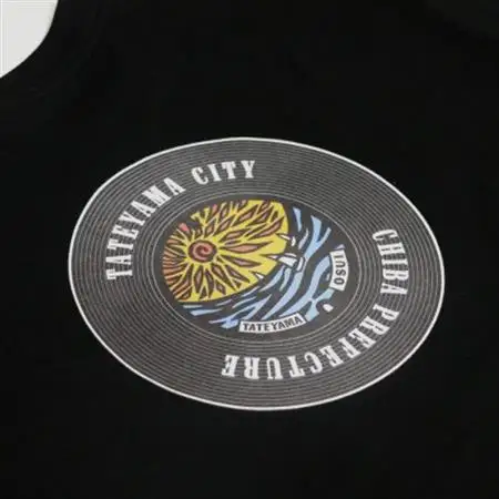 バックプリント 館山市 マンホールTシャツ 黒 Mサイズ【1489888】