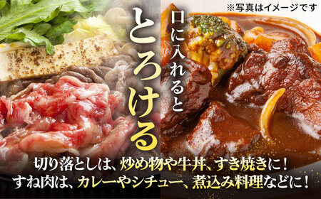 【全2回定期便】 特選 壱岐牛 切り落とし（900g）＆すね肉（500g）《壱岐市》【太陽商事】 肉 牛肉 切り落とし 薄切り すき焼き しゃぶしゃぶ カレー シチュー 煮込み 定期便[JDL129] 九州